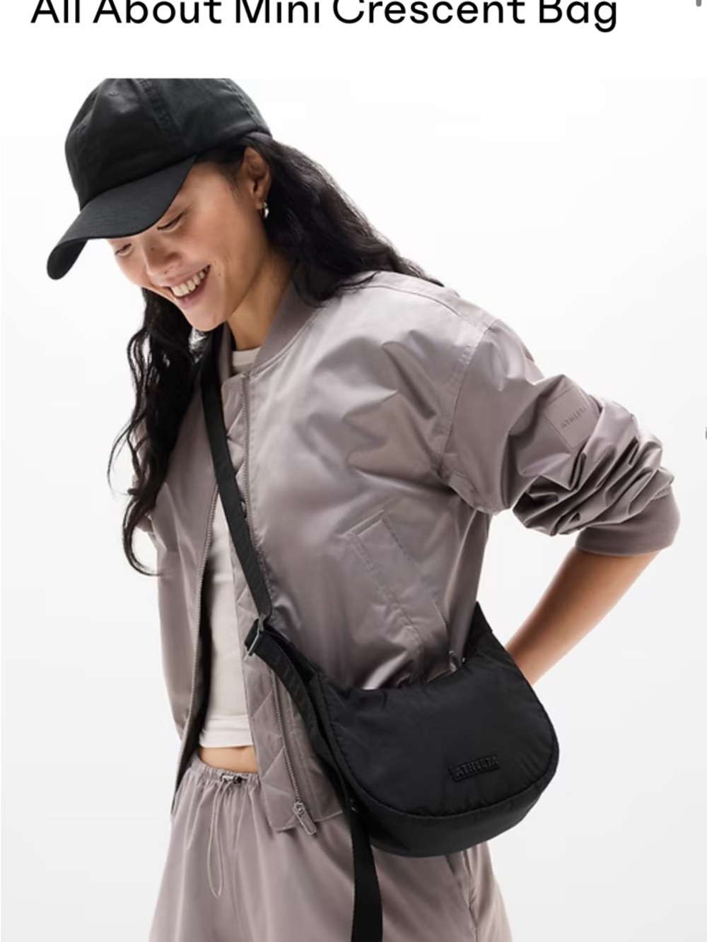 Athleta Black Crescent Belt Bag